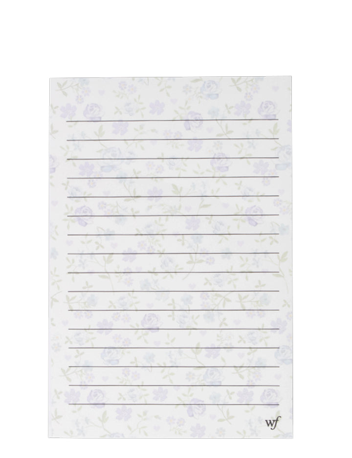 Lilac & Blue Floral Notepad Office Supplies Wildflower Cases