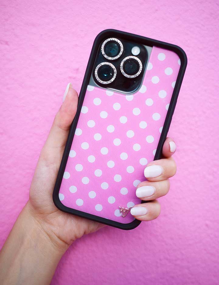 Polka Dot | Pink and White iPhone Case iPhone Case Wildflower Cases