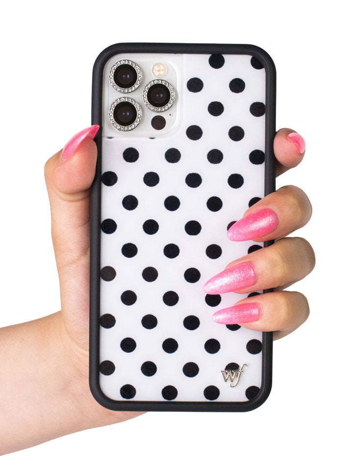 Polka Dot | White and Black iPhone Case iPhone Case Wildflower Cases