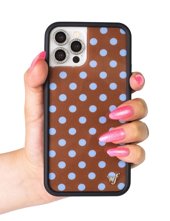 Polka Dot | Brown and Blue iPhone Case iPhone Case Wildflower Cases