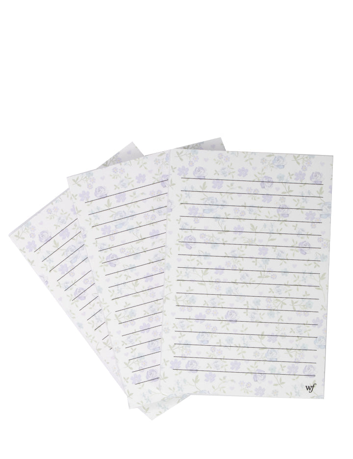 Lilac & Blue Floral Notepad Office Supplies Wildflower Cases