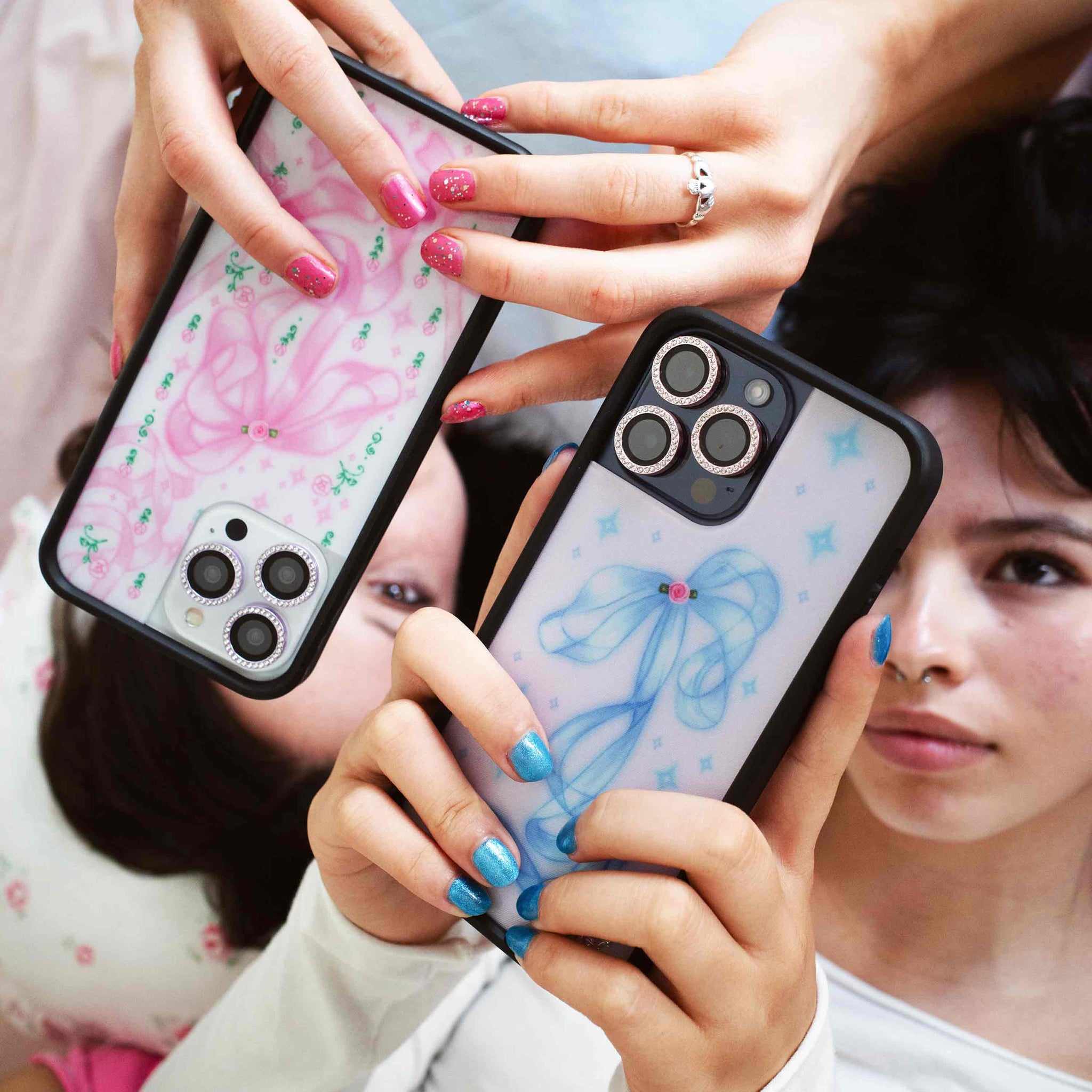 Blue Sparkle Girl iPhone Case