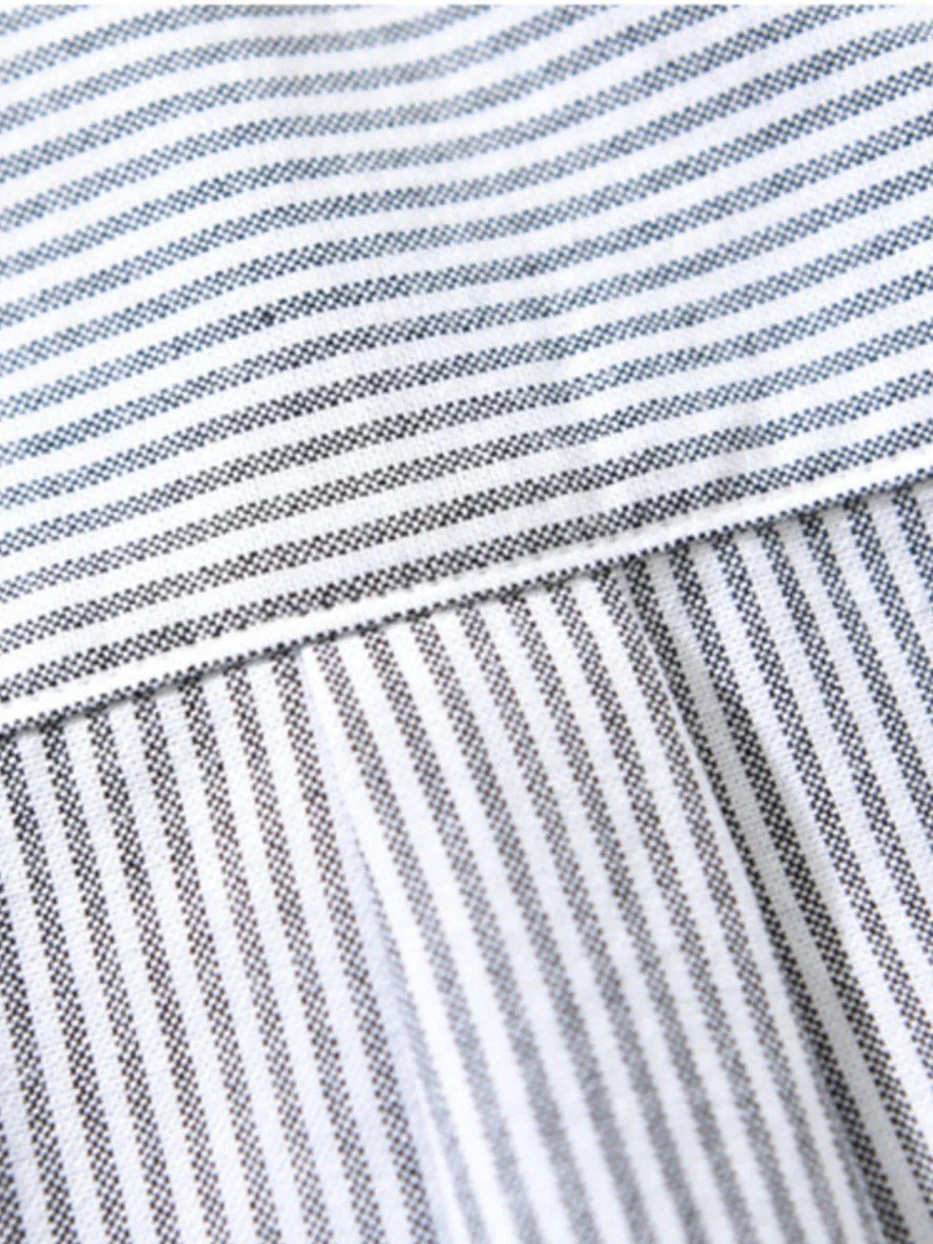 Mens Classic Striped Cotton Long Sleeve Button Up Shirts Trendsi