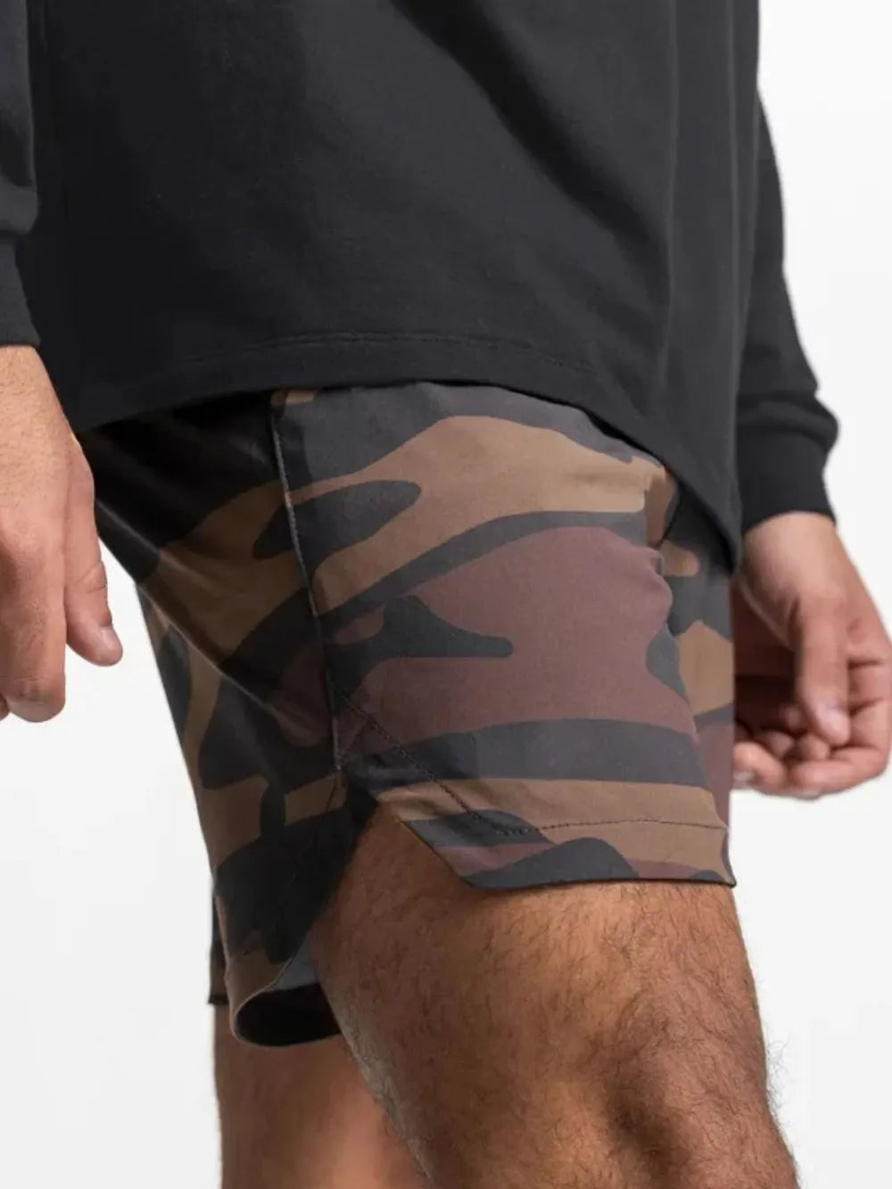 Men's Elastic Waist Active Short Shorts Mauve Trendsi