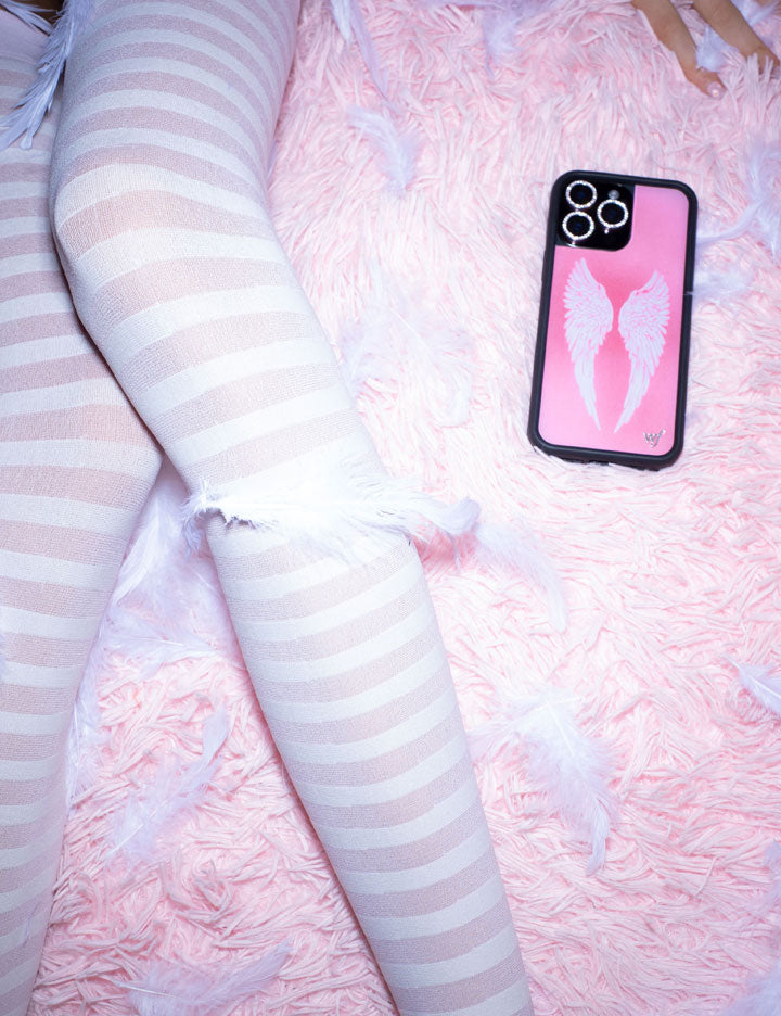 Angel Baby Pink iPhone Case by Wildflower