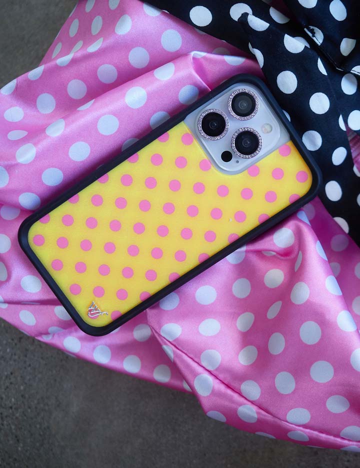Polka Dot | Yellow and Pink iPhone Case iPhone Case Wildflower Cases