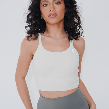 I Am Confident White Cropped Tank