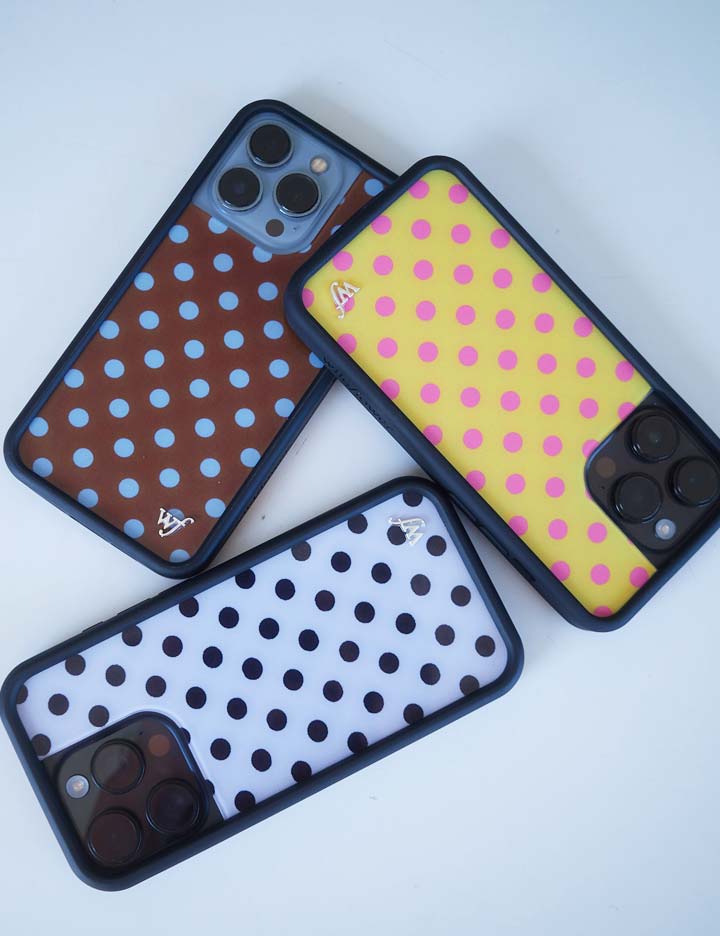 Polka Dot | White and Black iPhone Case iPhone Case Wildflower Cases
