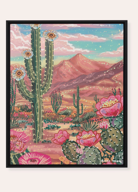 Southwest Paradise Framed Fine Art Canvas Print