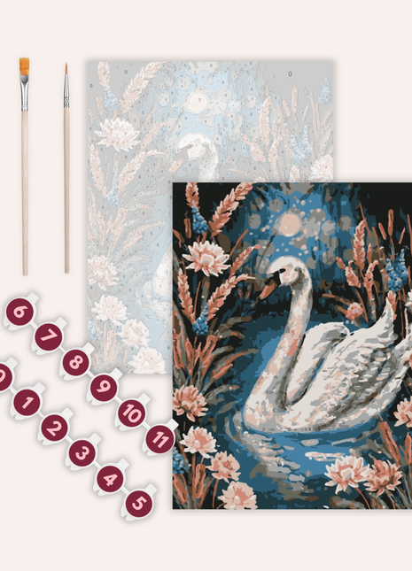 Serenity Swans - Paint by Numbers Kit