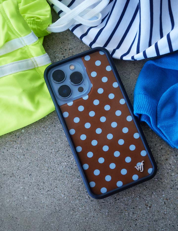 Polka Dot | Brown and Blue iPhone Case iPhone Case Wildflower Cases