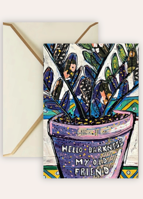 Hello Darkness My Old Friend Fine Art Greeting Card