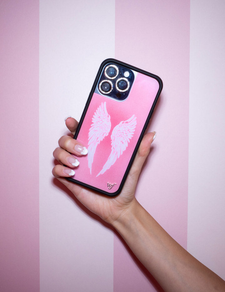 Angel Baby Pink iPhone Case by Wildflower