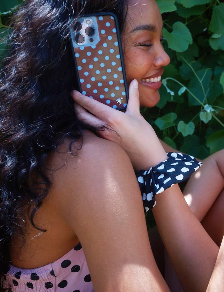 Polka Dot | Brown and Blue iPhone Case iPhone Case Wildflower Cases