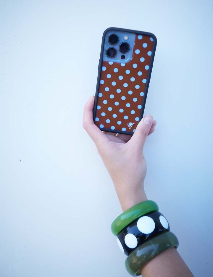 Polka Dot | Brown and Blue iPhone Case iPhone Case Wildflower Cases
