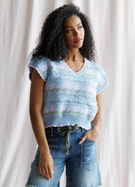 Pink Posies Sweater