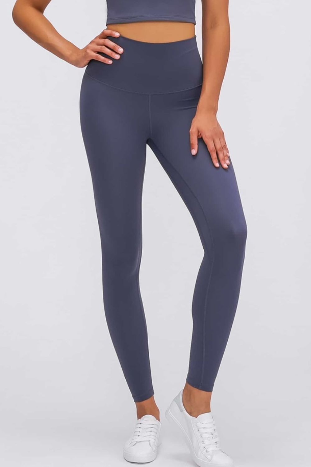 Millennia Ultra Soft High Waist Leggings Steel Trendsi