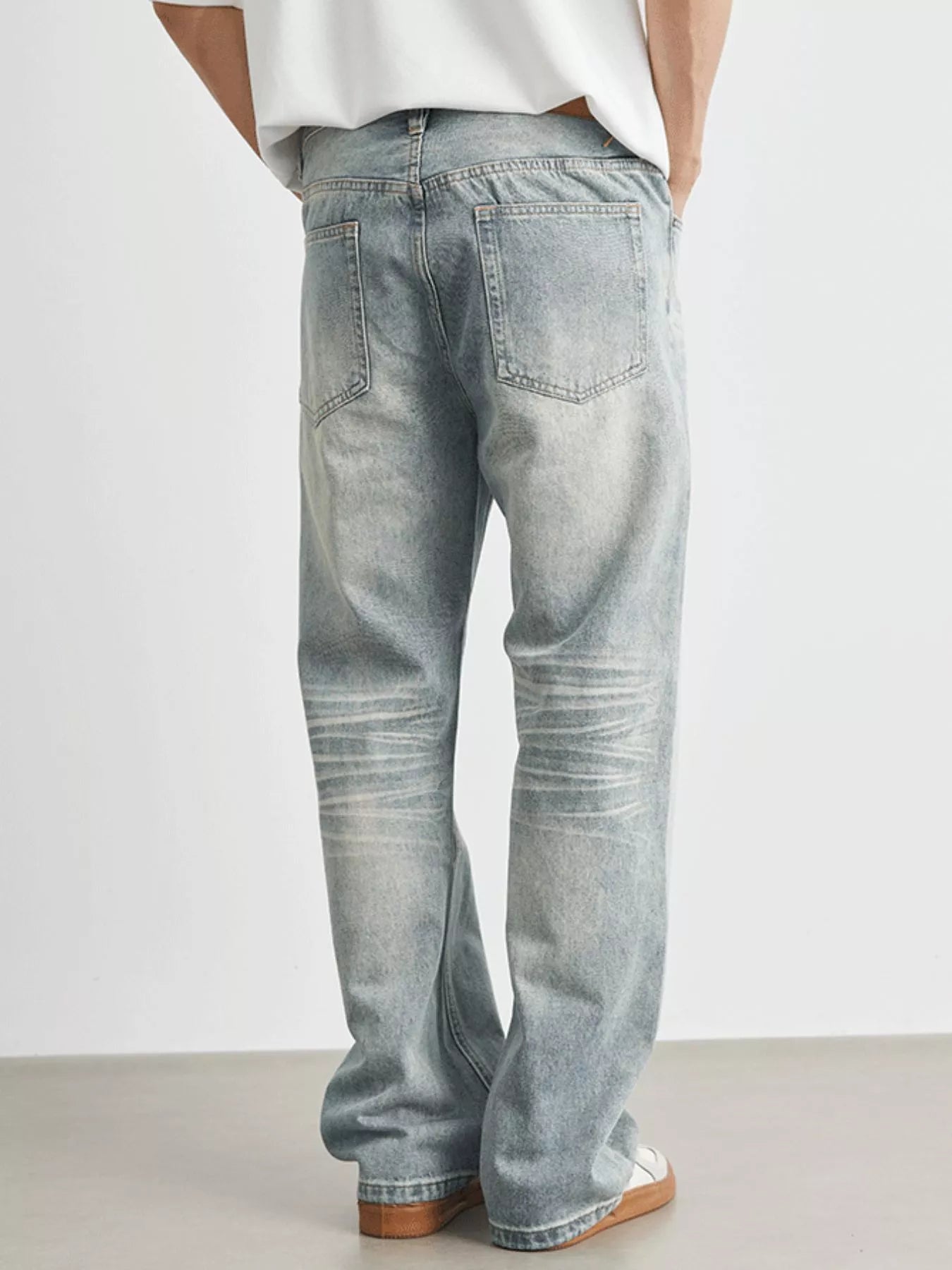 Men's Light wash Loose Fit Jeans Jeans Trendsi