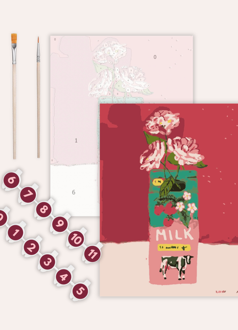 Strawberry Milk - Paint by Numbers Kit