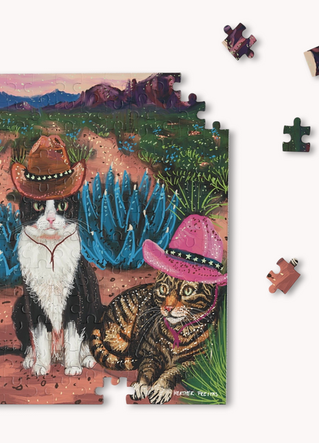 Cowboy Cats Fine Art Puzzle