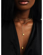 18K Gold-Plated Y-Shaped Necklace Gold onesize Necklaces Trendsi