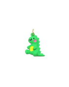Gold Green Little Dinosaur Charm Pendant, Sku#Y1015