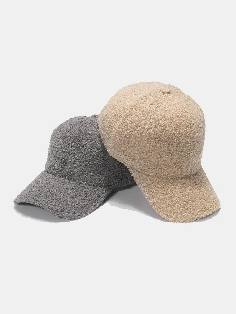 Sherpa Solid Color Baseball Cap Trendsi