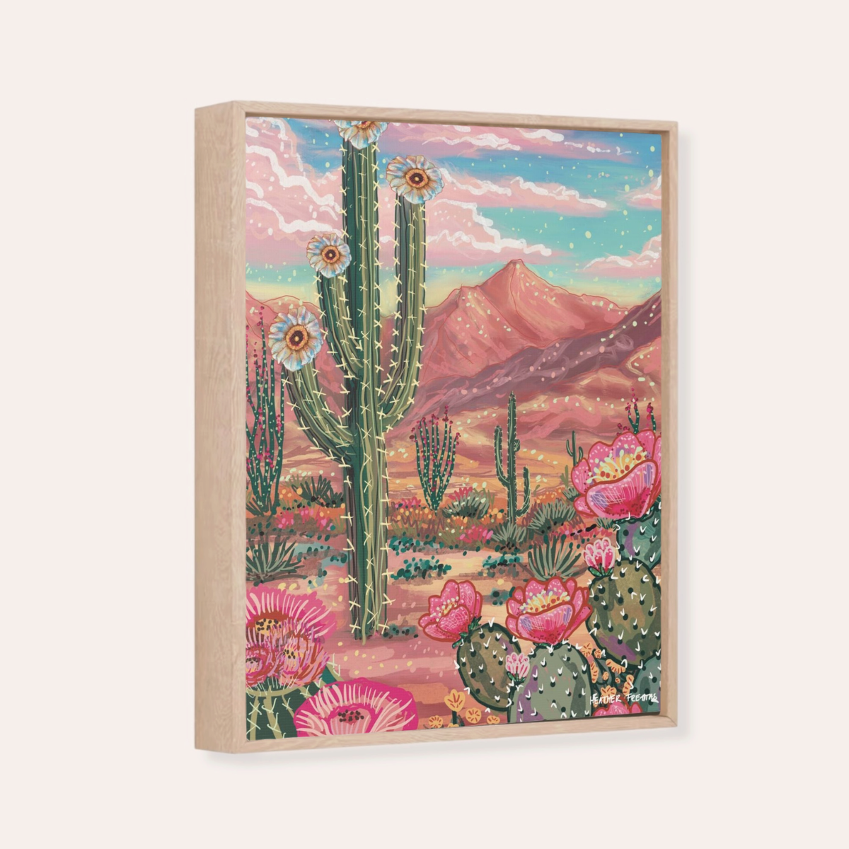 Southwest Paradise Framed Fine Art Canvas Print