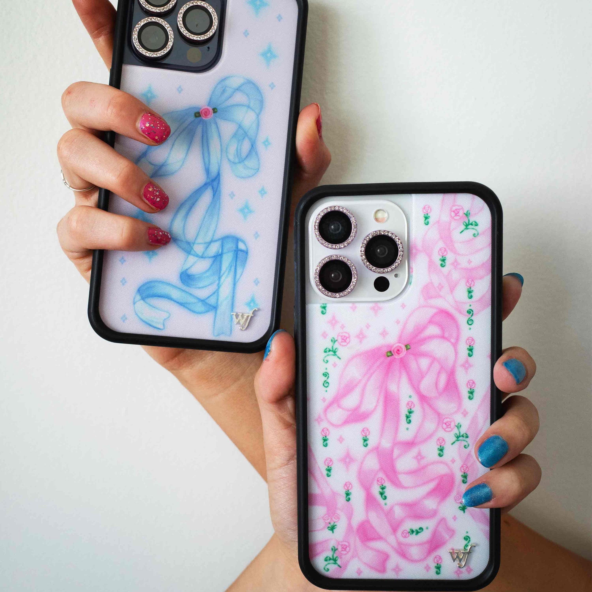 Blue Sparkle Girl iPhone Case