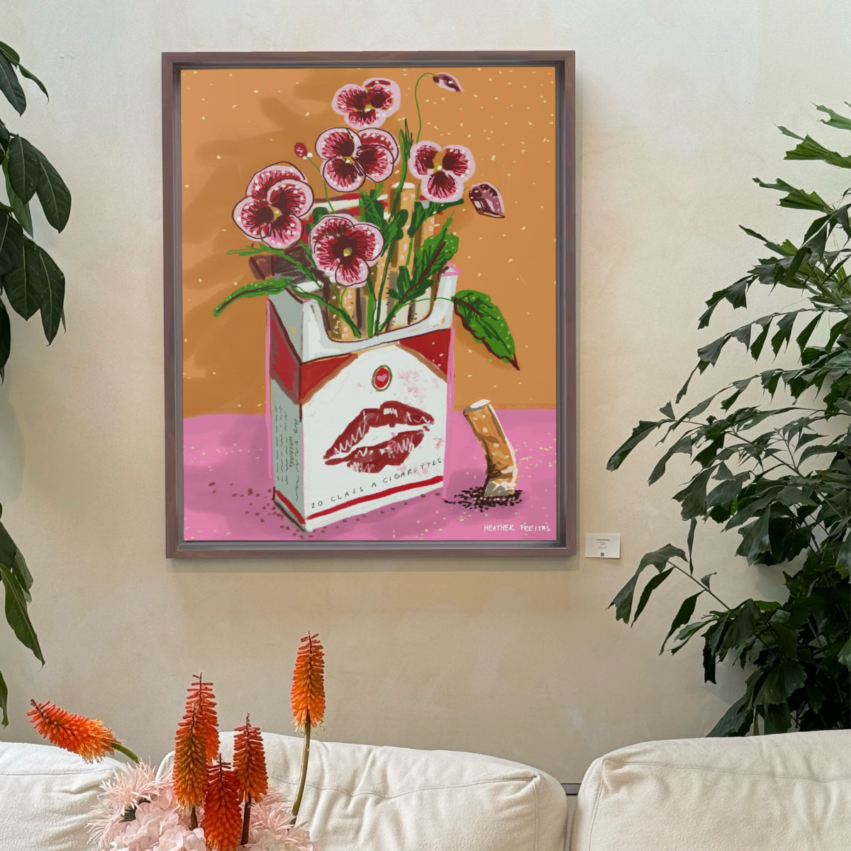 Dirt Bouquet Framed Fine Art Canvas Print