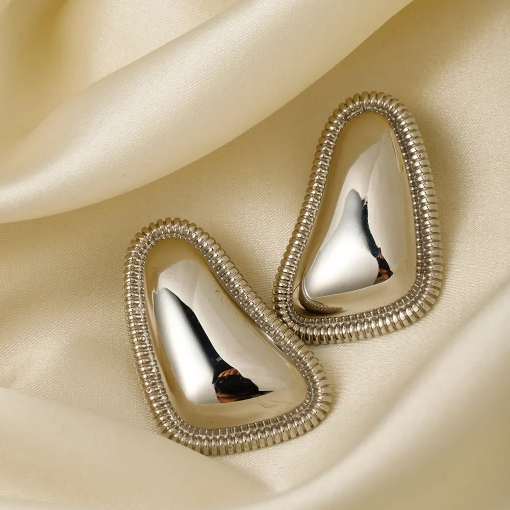 Stainless Steel Stud Earrings Silver Trendsi