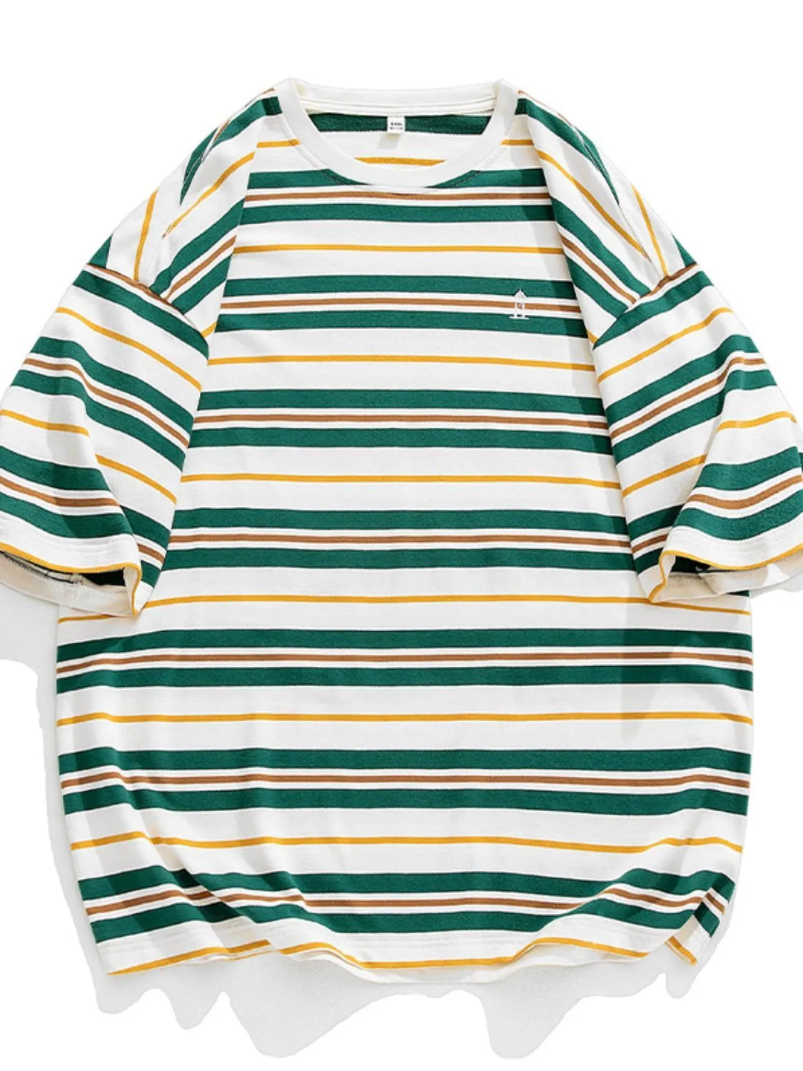 Mens Oversized Fit Half Sleeve Stripe T-Shirt T-shirts Trendsi