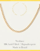 18K Gold Filled Hypoallergenic Cuban Chain Necklace
