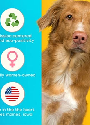 ReRope Small Looper with Tennis Ball Upcycled Fabric Rope Dog Toys