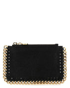 Stella Mccartney Women Black Shaggy Deer Falabella Card Holder Accessories / Wallets Luosophy