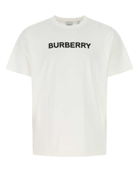 Burberry Men White Cotton T-Shirt