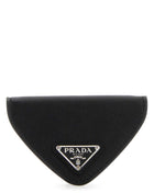 Prada Men Black Leather Coin Purse