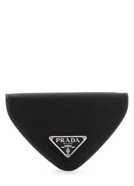 Prada Men Black Leather Coin Purse
