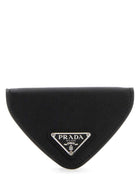 Prada Men Black Leather Coin Purse