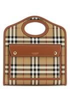 Burberry Women Printed Canvas And Leather Mini Pocket Handbag