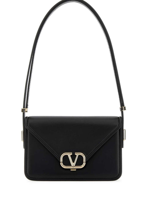 Valentino Garavani Women Black Leather Vlogo Crossbody Bag