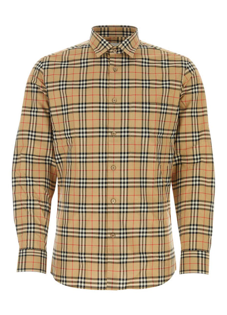 Burberry Men Embroidered Poplin Shirt