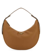 Prada Women Caramel Leather Big Arquã¨ Handbag