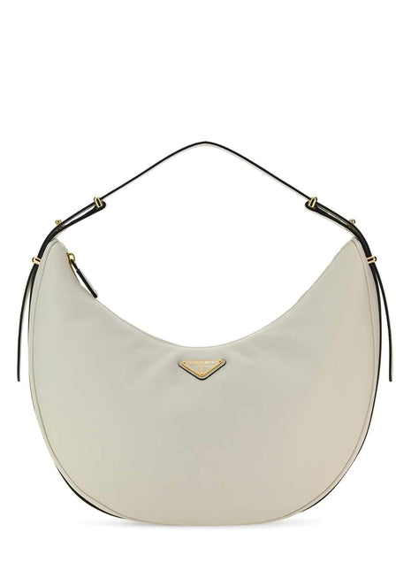Prada Women White Leather Big Arquã¨ Handbag
