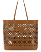Prada Women Caramel Leather Shopping Bag