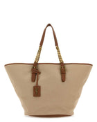 Saint Laurent Women Cappuccino Canvas Panier Shopping Bag