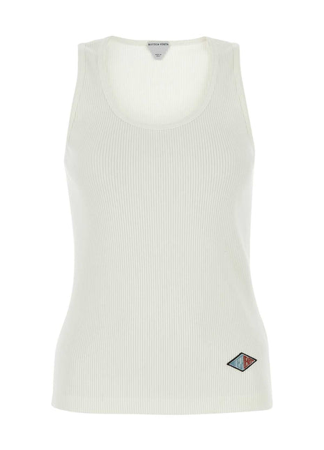 Bottega Veneta Women White Stretch Cotton Tank Top