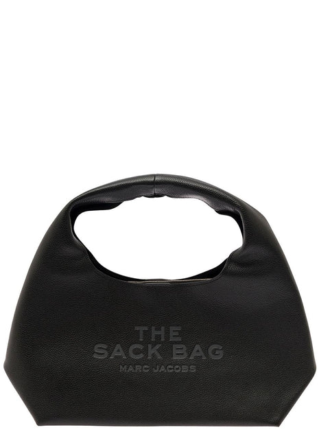 Marc Jacobs Women Shoulder Bag 'The Sack' With Logo Embossed In Black Pebbled Leather For Women