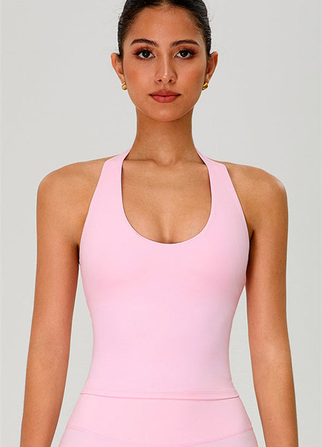 The Solid Halter Tank Top