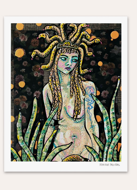 Medusa & The Sea Snake Hand Signed Fine Art Print